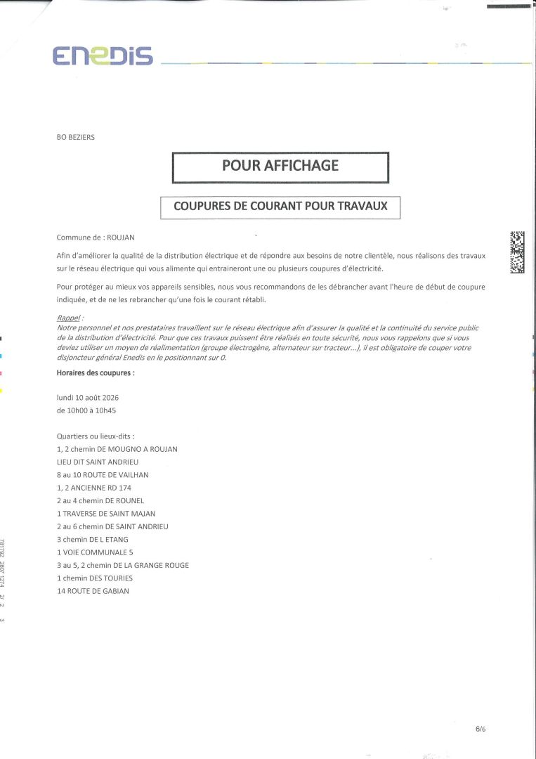 coupure électricité