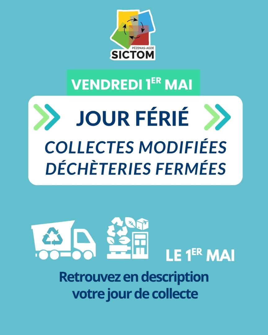 affiche fermeture déchèterie