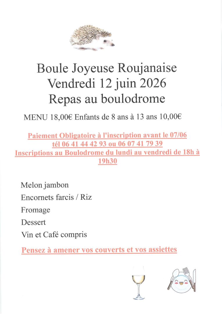 affiche repas boule joyeuse